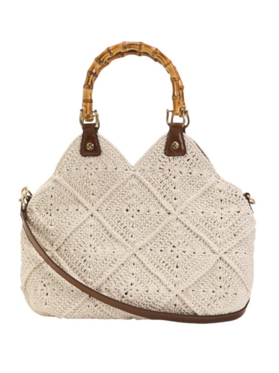 Patricia Nash Handbags - PATRICIA NASH Delphi Cotton Crochet And Leather Crossbody